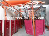 Air conditioner shell spraying production line
