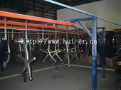 Swivel parts spraying production line