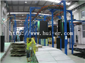 Automatic conveying ground chain and die forging chain system for large box body